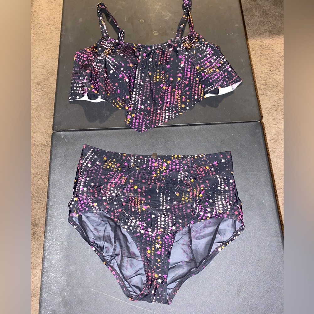Torrid Size 2 Star Print Bikini Set